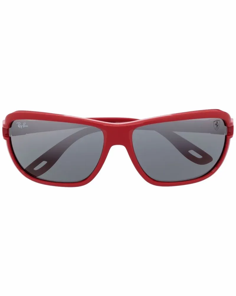 Ray Ban Eckige Scuderia Ferrari Sonnenbrille - Rot Rot