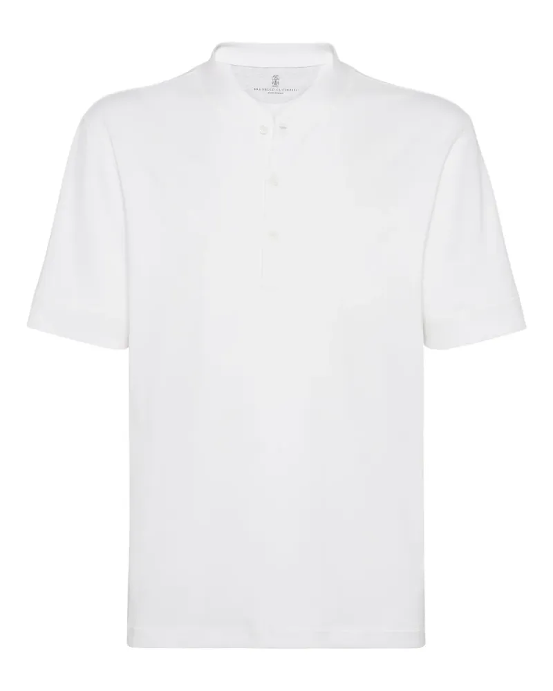 Brunello Cucinelli Poloshirt mit kurzen Ärmeln - Weiß Weiß
