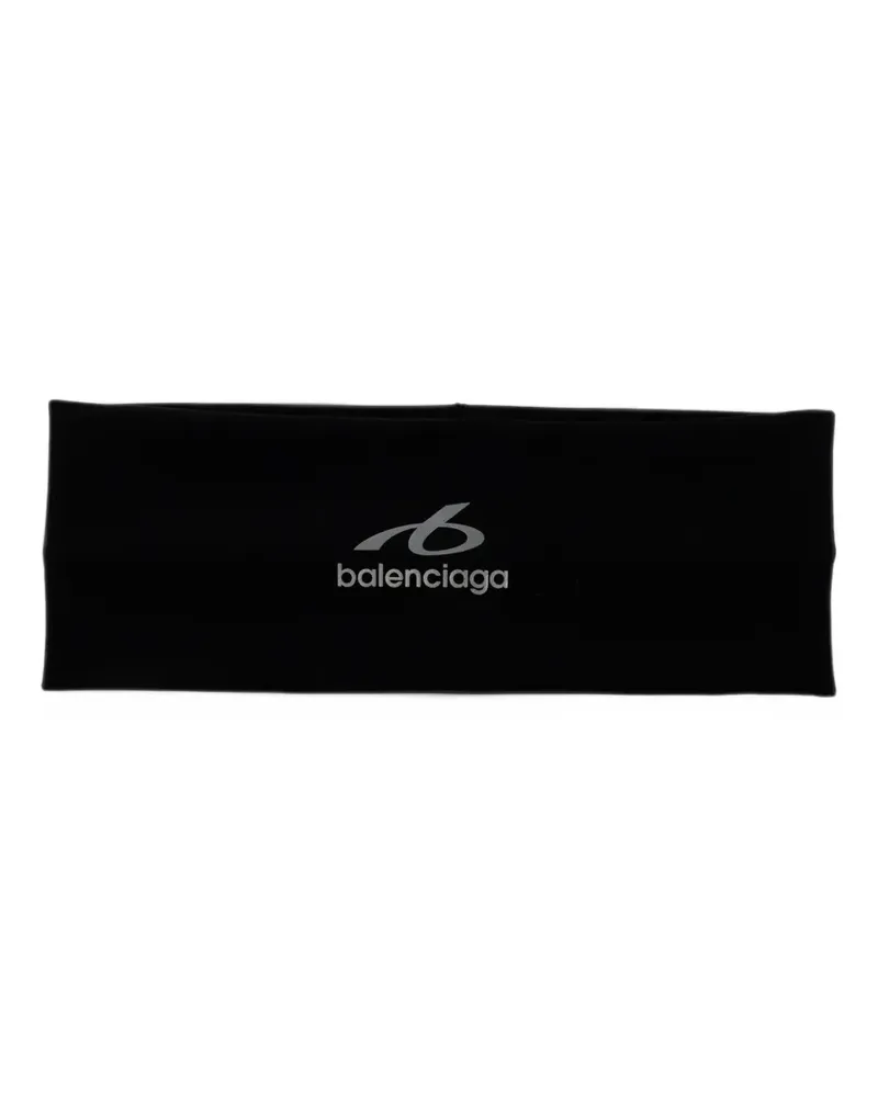 Balenciaga logo-print headband - Schwarz Schwarz