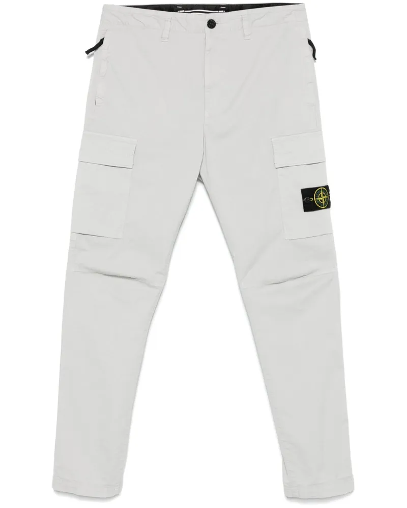 Stone Island Cargohose mit Kompass-Patch - Grau Grau