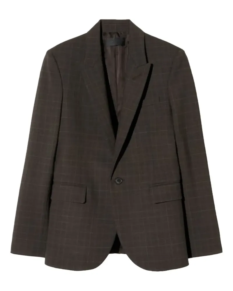 Nili Lotan Diane plaid single-breasted blazer - Braun Braun