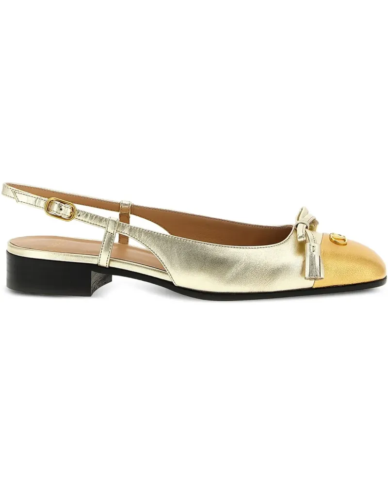 Valentino Garavani Valet du Row Slingback-Mules mit Schleife - Gold Gold