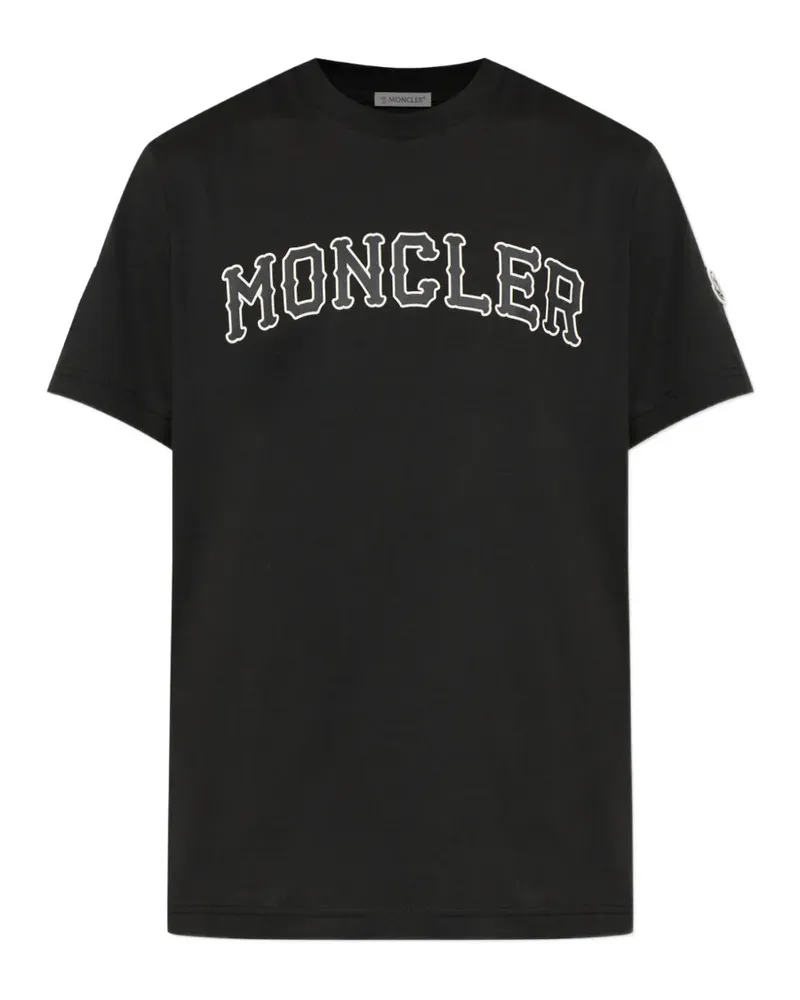 Moncler logo-print T-shirt - Schwarz Schwarz