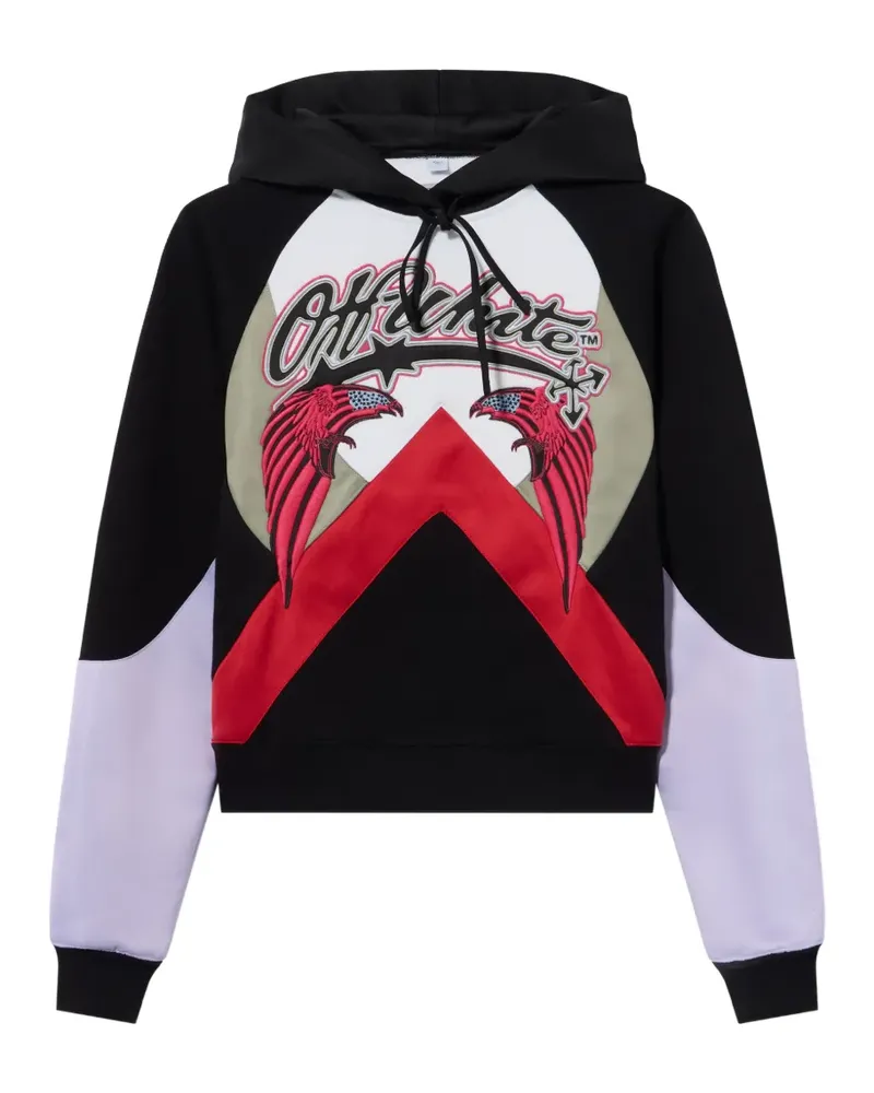 OFF-WHITE Hoodie in Colour-Block-Optik - Schwarz Schwarz