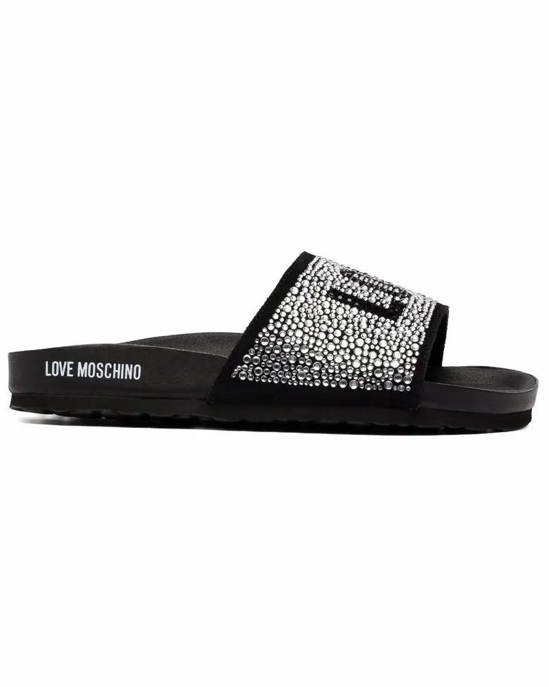 Moschino Sandalen mit Strassverzierung - Schwarz Schwarz