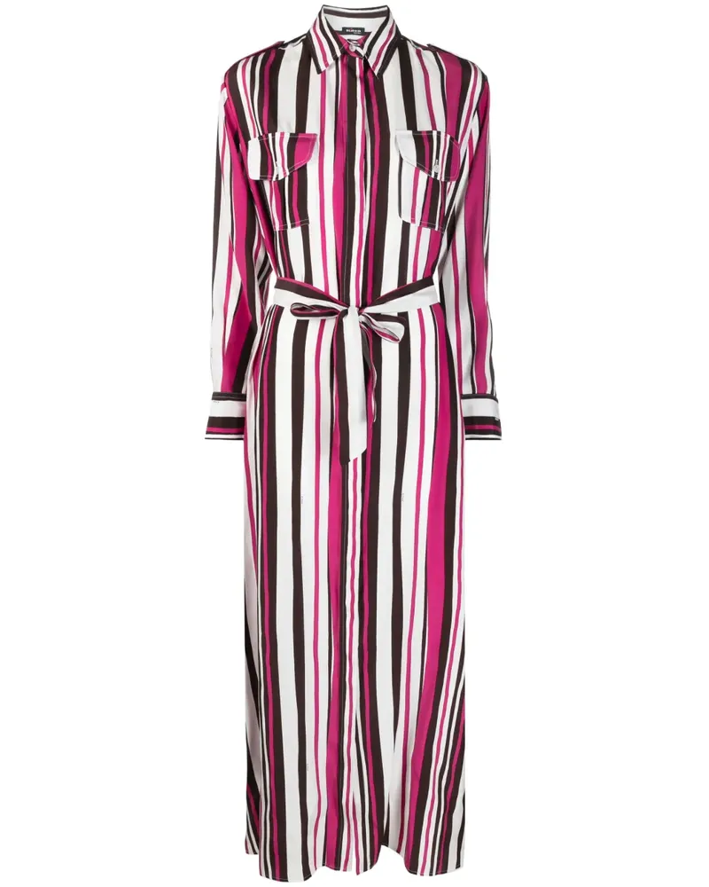 Kiton Gestreiftes Hemdkleid - Rosa Rosa