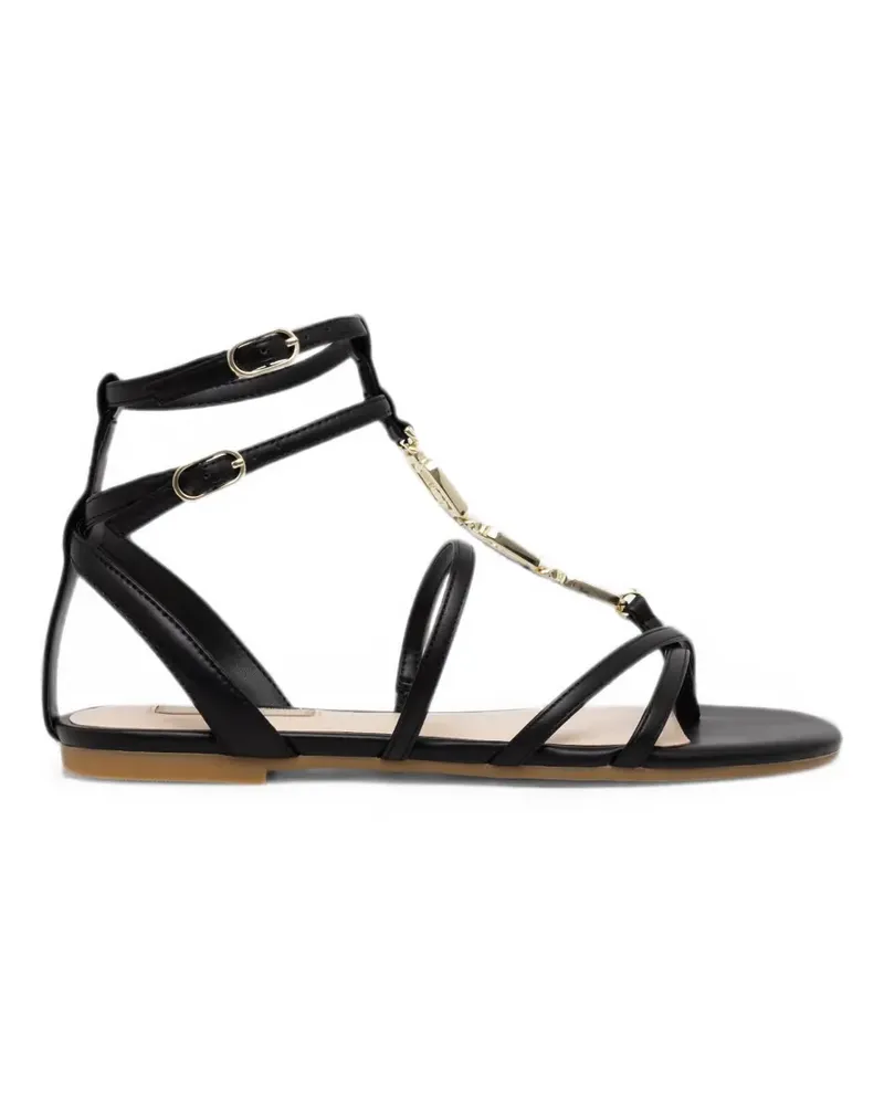 Liu Jo logo-plaque strappy sandals - Schwarz Schwarz