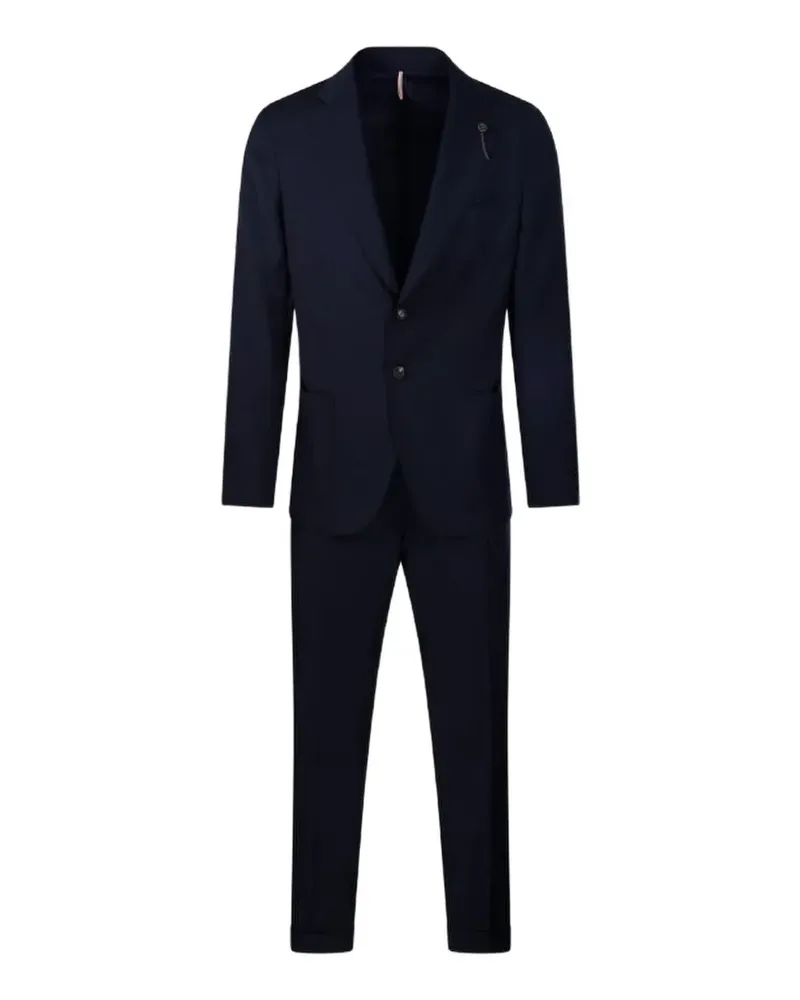 Biagio Santaniello pleated-detail buttoned suit - Blau Blau