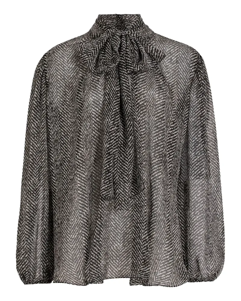 Dolce & Gabbana Bluse mit Zickzackmuster - Schwarz Schwarz