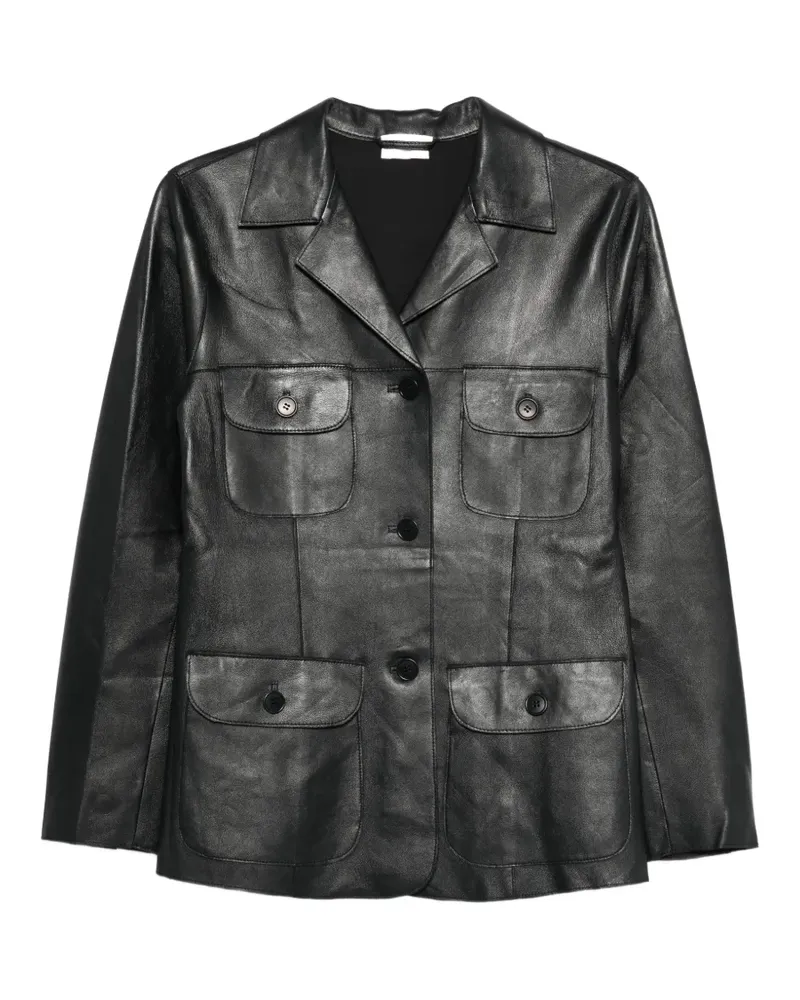 P.A.R.O.S.H. P.A.R.O H. Maciock button-front leather jacket - Schwarz Schwarz