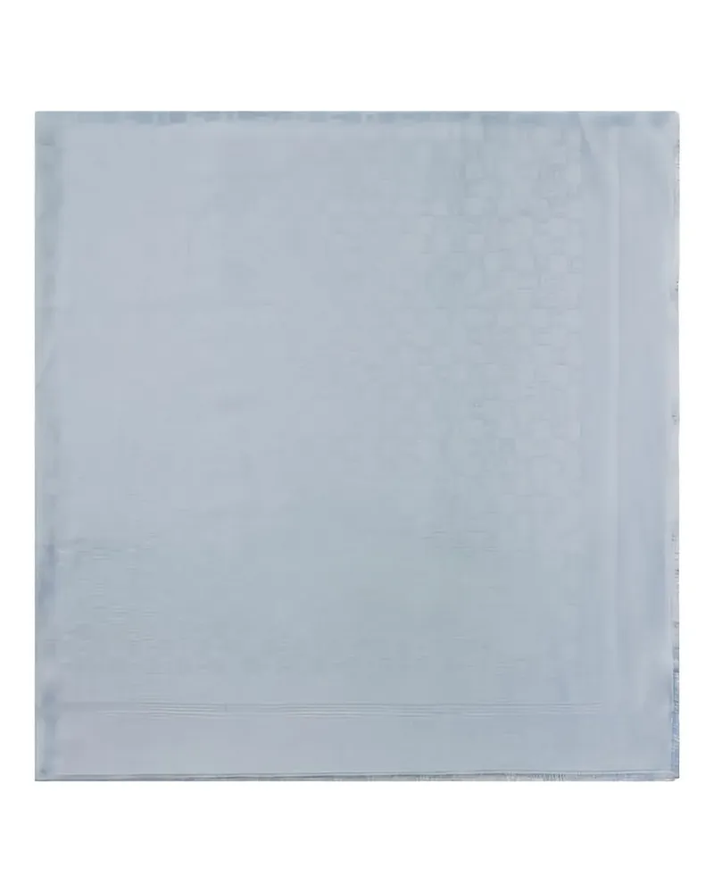 Elisabetta Franchi Ausgefranster Schal mit Logo-Muster - Blau Blau