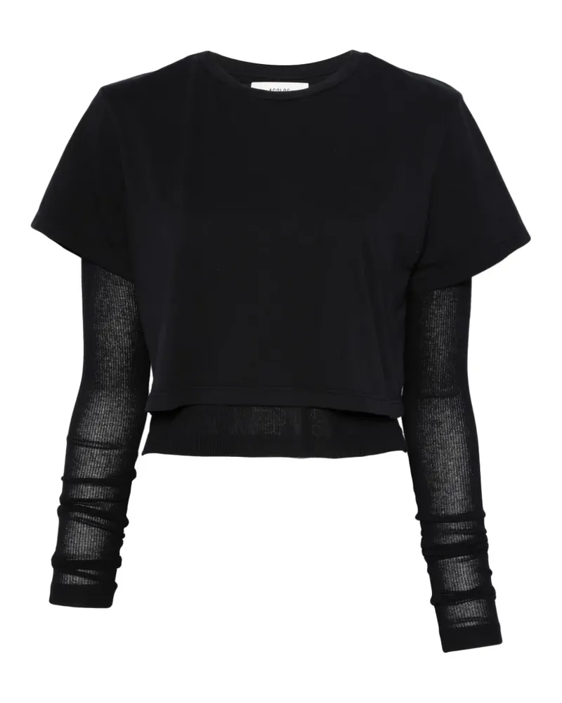 AGOLDE Romily T-Shirt im Layering-Look - Blau Blau