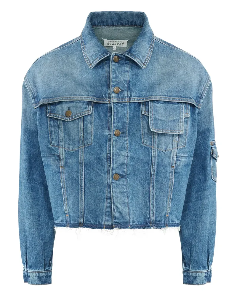 Maison Margiela Ausgefranste Jeansjacke - Blau Blau