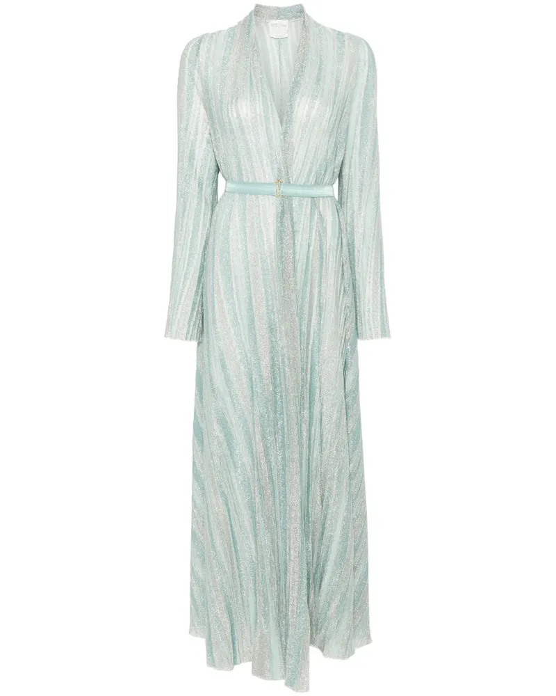 forte_forte Midikleid aus Lurex - Blau Blau