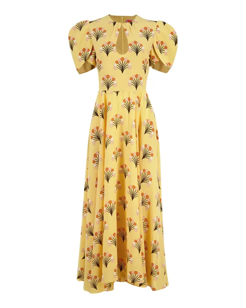 La DoubleJ Petal silk midi dress - Gelb Gelb