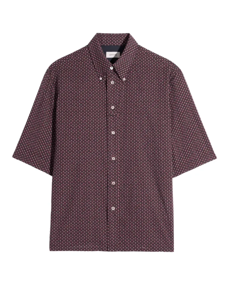 Christophe Lemaire Hemd mit geometrischem Print - Braun Braun