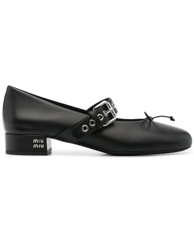 Miu Miu Pumps mit Schnallenriemen 30mm - Schwarz Schwarz