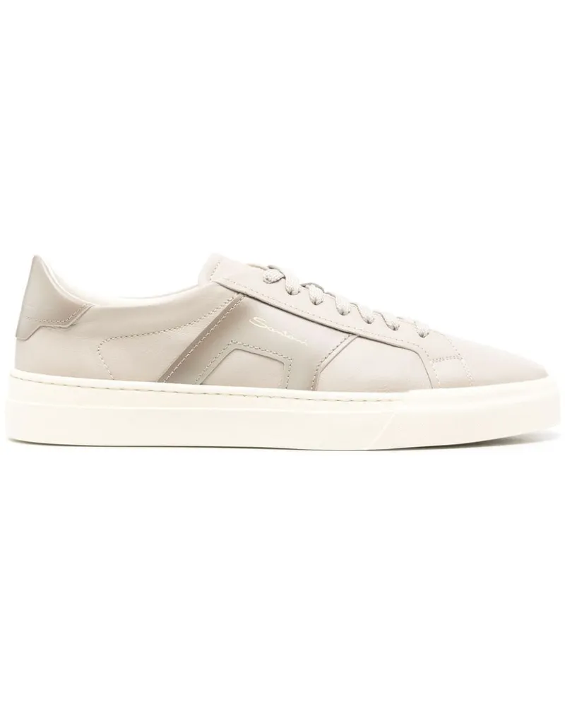 Santoni Sneakers mit Kontrasteinsatz - Grau Grau
