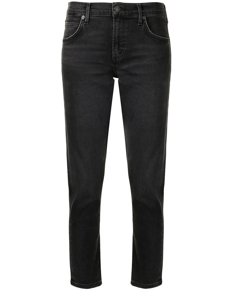 Citizens of humanity Halbhohe Skinny-Jeans - Schwarz Schwarz