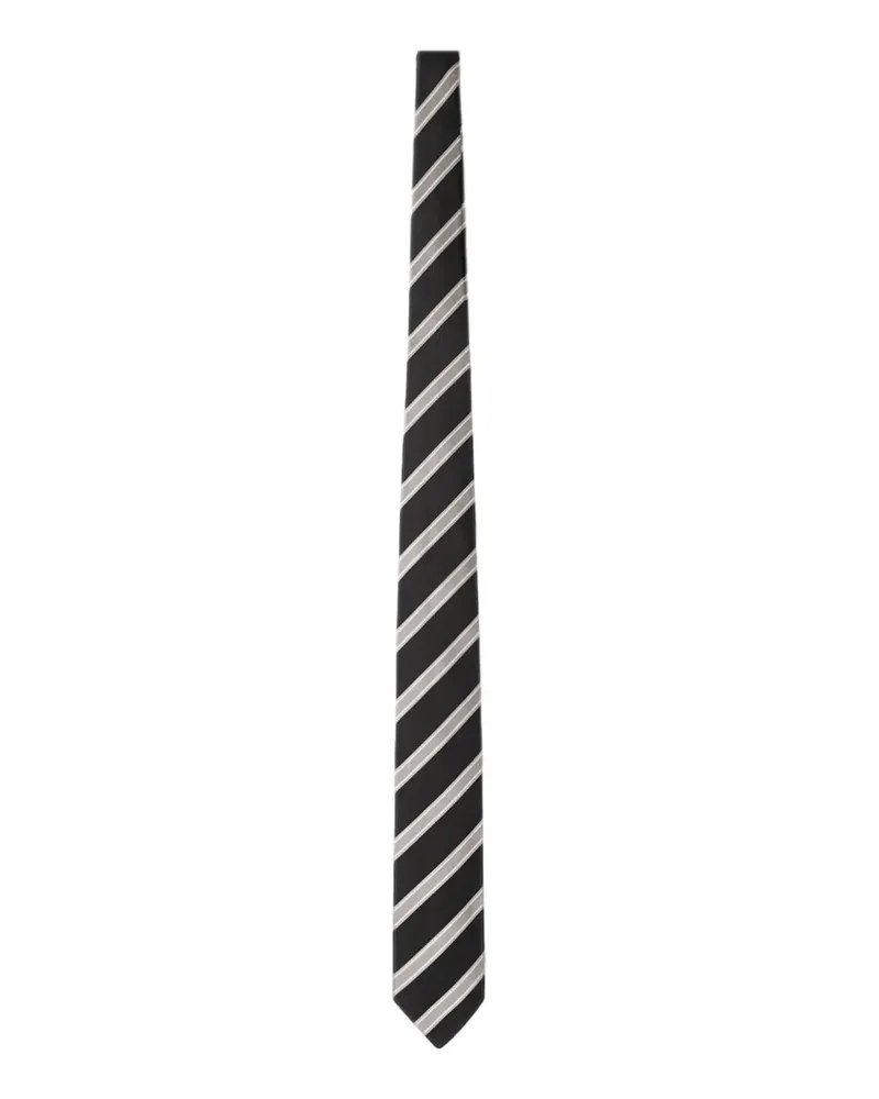 LARDINI Krawatte mit diagonalen Streifen - Schwarz Schwarz