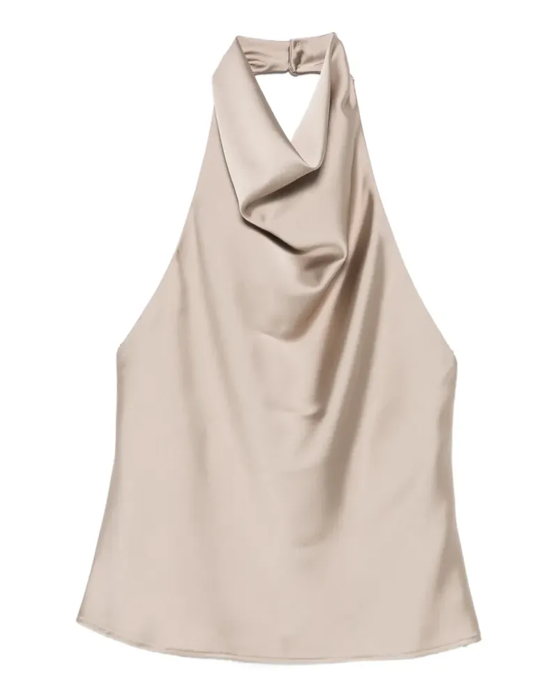 IMPERIAL Neckholder-Top mit Wasserfallkragen - Nude Nude