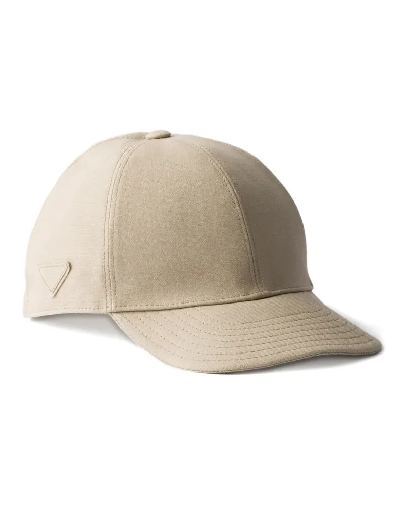 Prada linen baseball cap - Nude Nude