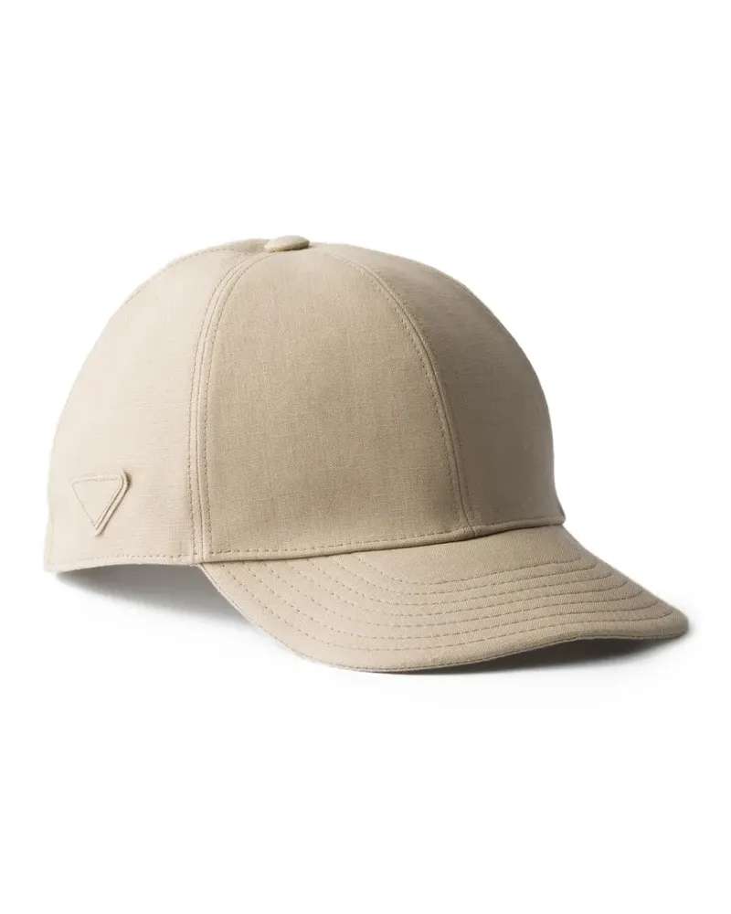 Prada linen baseball cap - Nude Nude