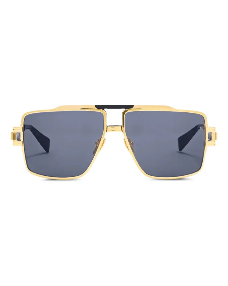 Balmain geometric-frame sunglasses - Gold Gold