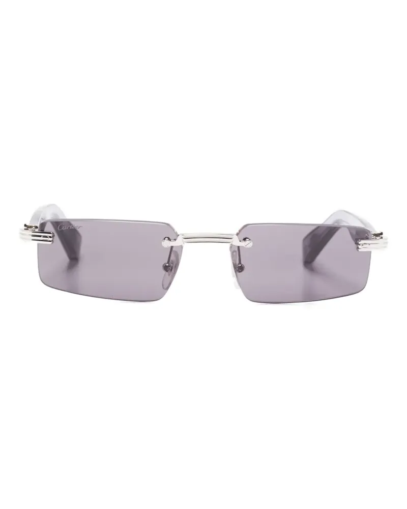 Cartier rectangle-frame sunglasses - Grau Grau