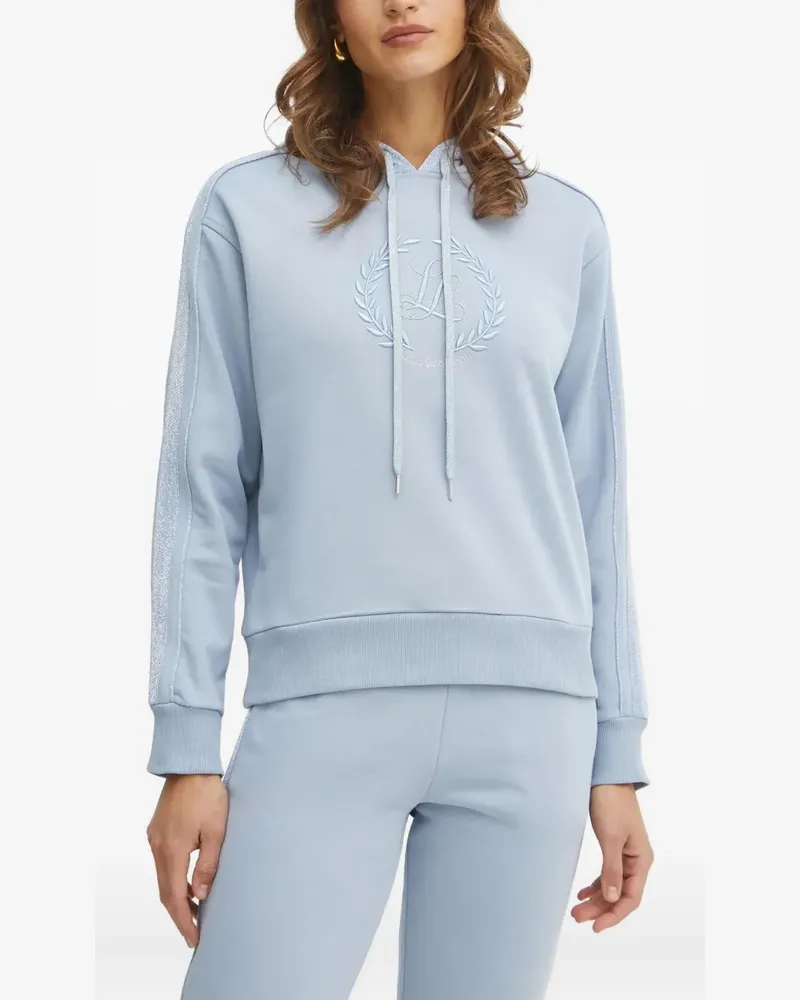 Luisa Spagnoli Bestickter Hoodie mit Ärmeldetail - 0624 BLUE 0624