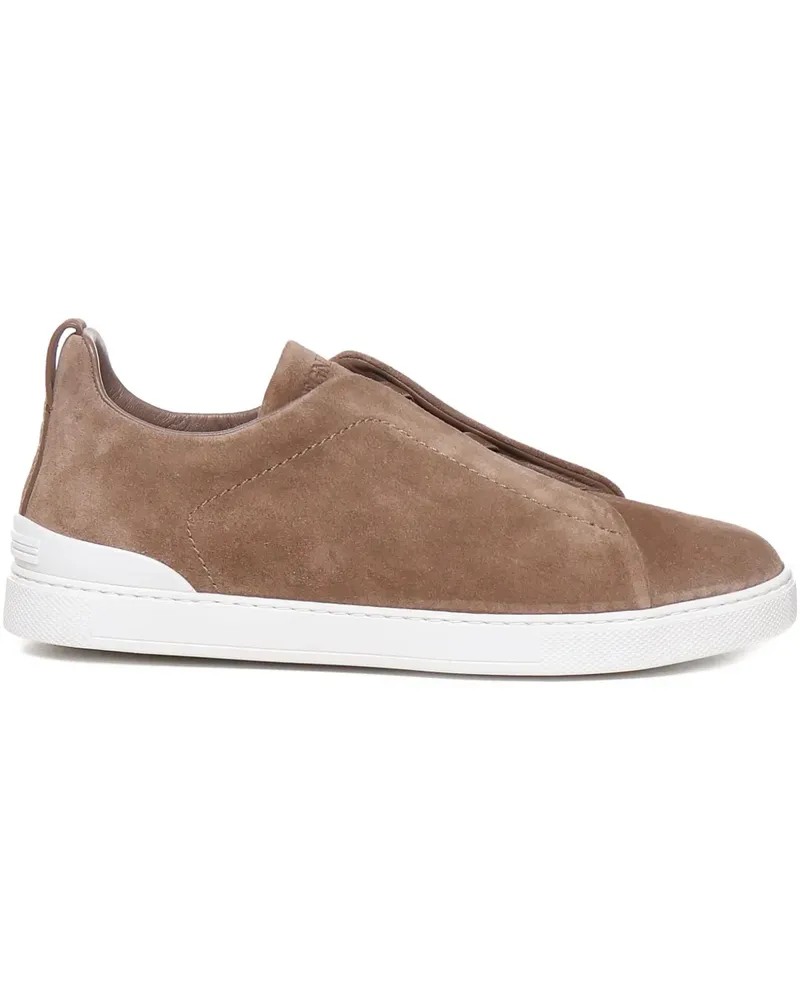 Ermenegildo Zegna Sneakers mit Ziernähten - Braun Braun