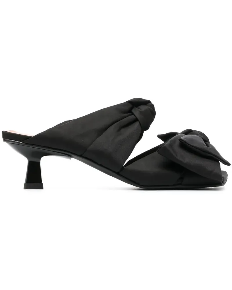 Ganni Bow XX Sandalen 60mm - Schwarz Schwarz