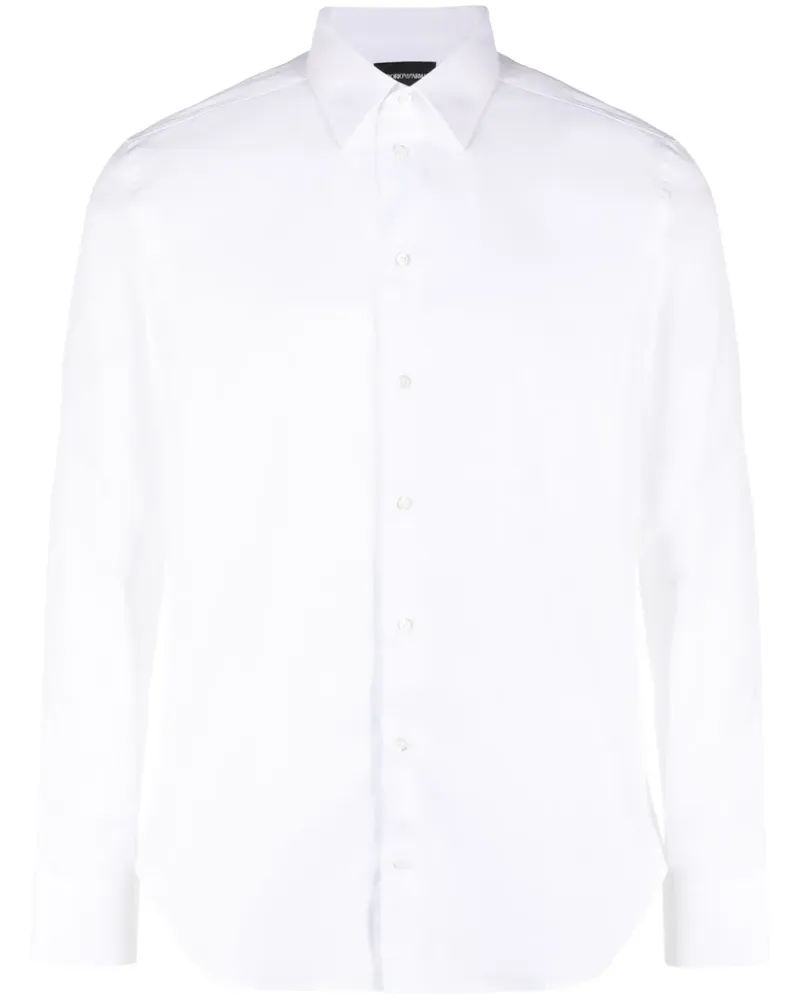 Emporio Armani Hemd mit klassischem Kragen - Weiß Weiß