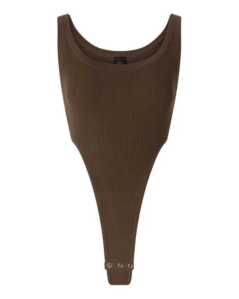 Pinko ribbed-knit sleeveless bodysuit - Braun Braun