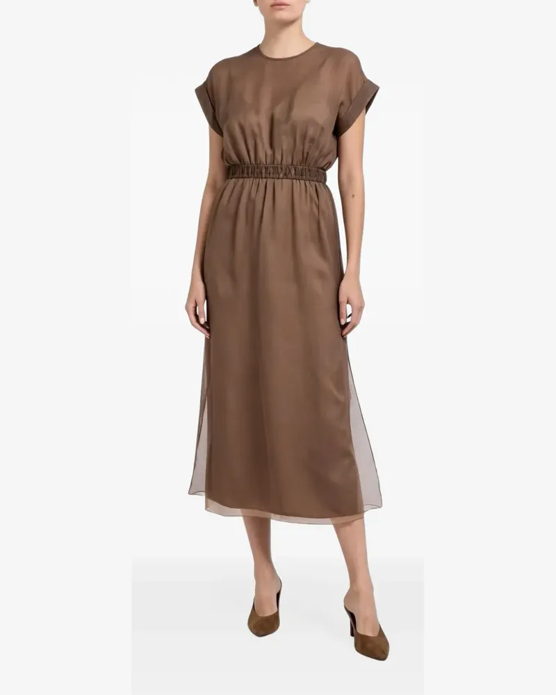Brunello Cucinelli Kleid mit elastischem Bund - Braun Braun