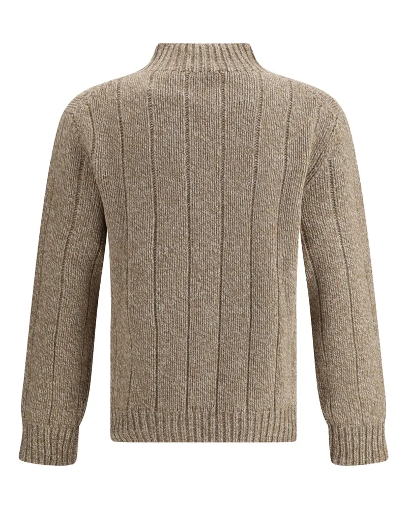 Brooksfield Stehkragen-Pullover mit Zopfmuster - Nude Nude