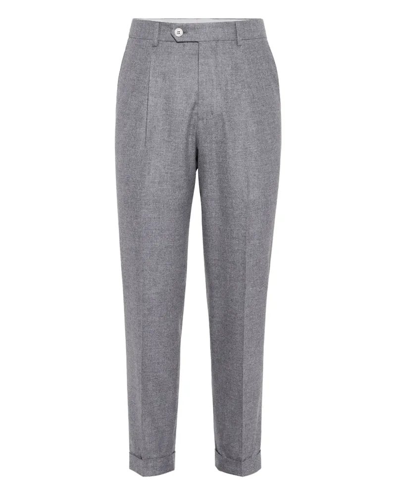 Brunello Cucinelli Hose aus Flanell - Grau Grau
