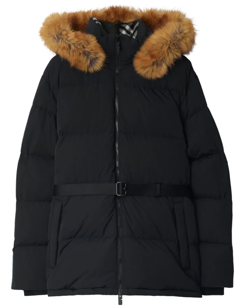 Burberry Steppmantel mit B Shield-Applikation Schwarz