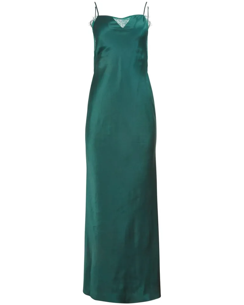 Fleur Du Mal Langes Camisole-Kleid mit Spitze - Grün Grün