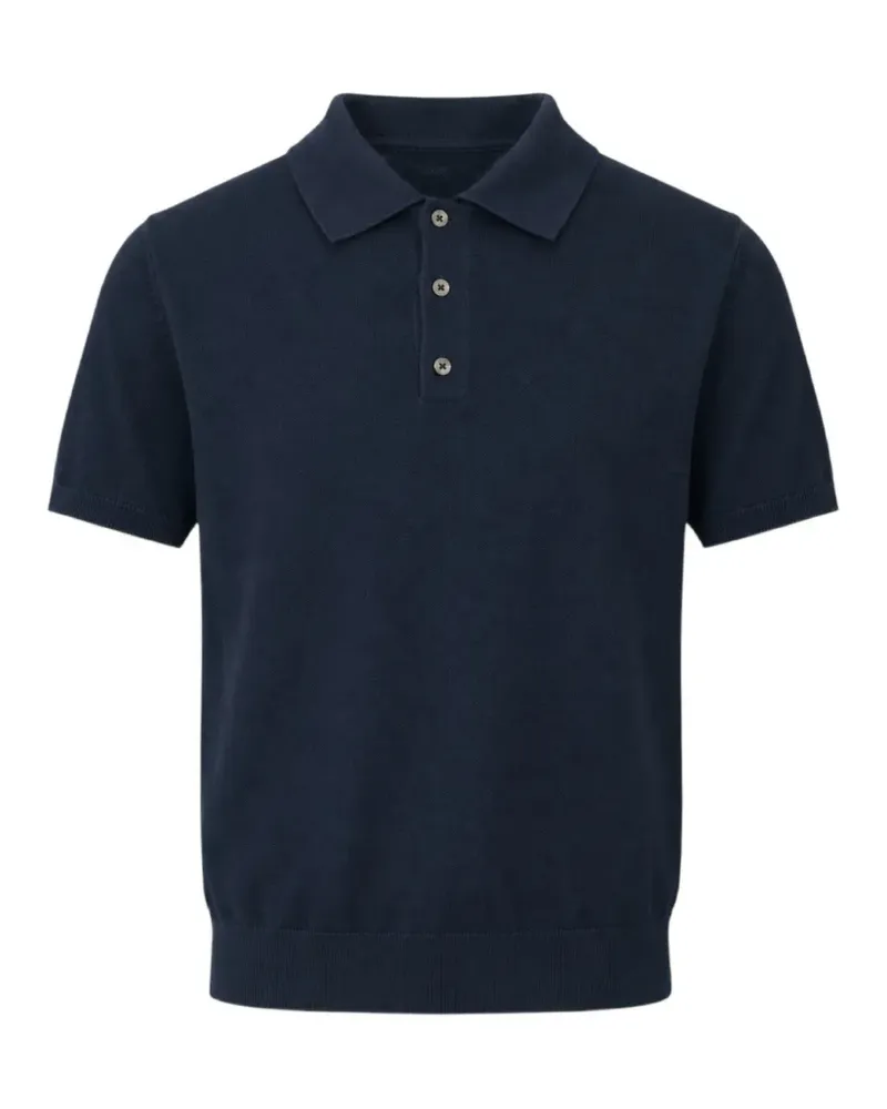 Diktat short-sleeve knitted polo shirt - Blau Blau