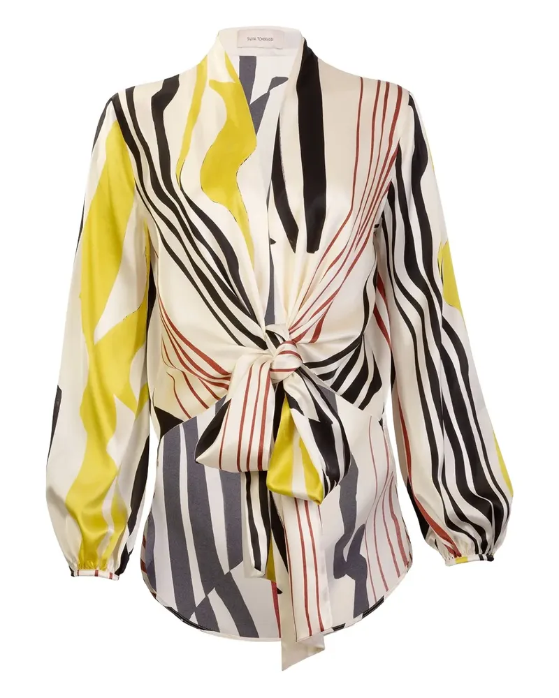 Silvia Tcherassi Honey Bluse mit Streifen - Nude Nude