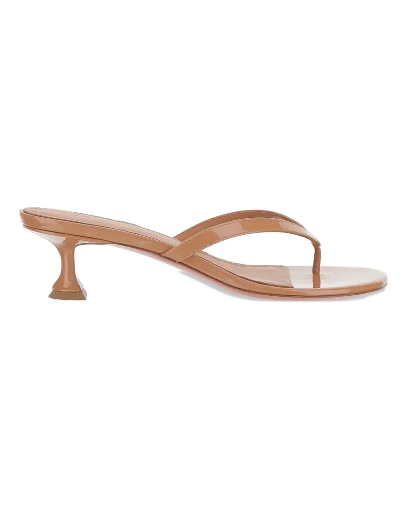 Amina Muaddi Juliette leather sandals - Nude Nude