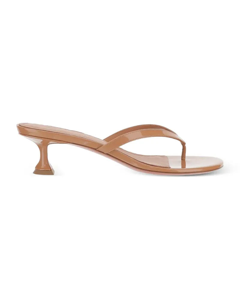 Amina Muaddi Juliette leather sandals - Nude Nude