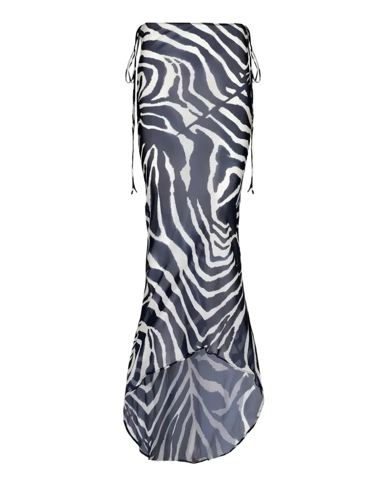 Reina Olga Sirenusa zebra-print skirt - Schwarz Schwarz