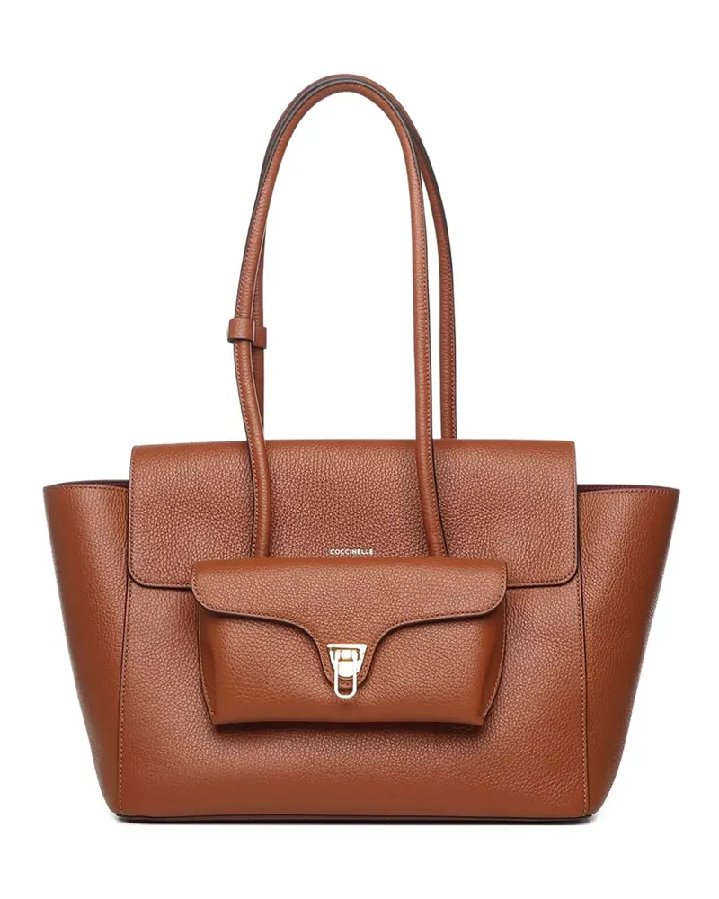 Coccinelle Double Beat leather tote bag - Braun Braun