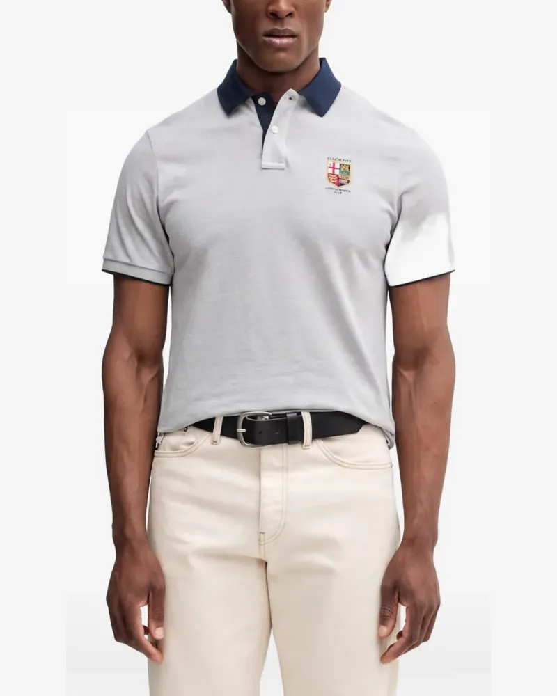 Hackett Poloshirt mit Stickerei - Grau Grau