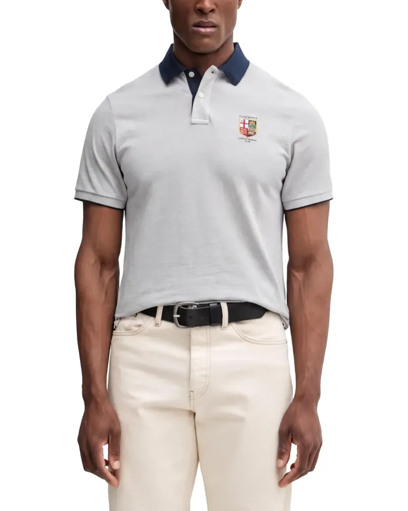 Hackett Poloshirt mit Stickerei - Grau Grau