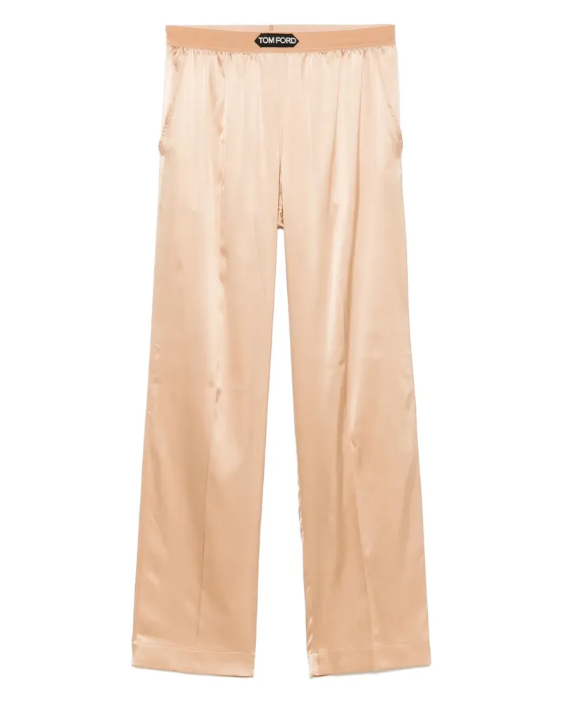 Tom Ford Satin-Pyjamahose - Nude Nude