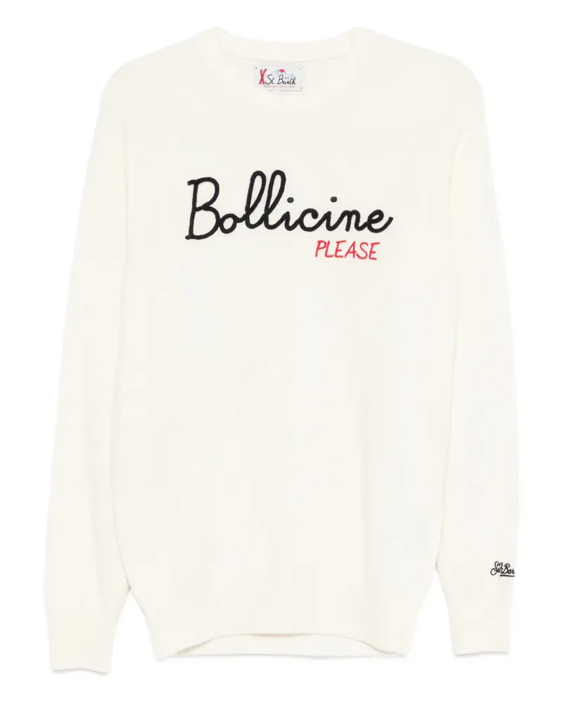 MC2 Saint Barth Heron Pullover mit Stickerei - Weiß Weiß