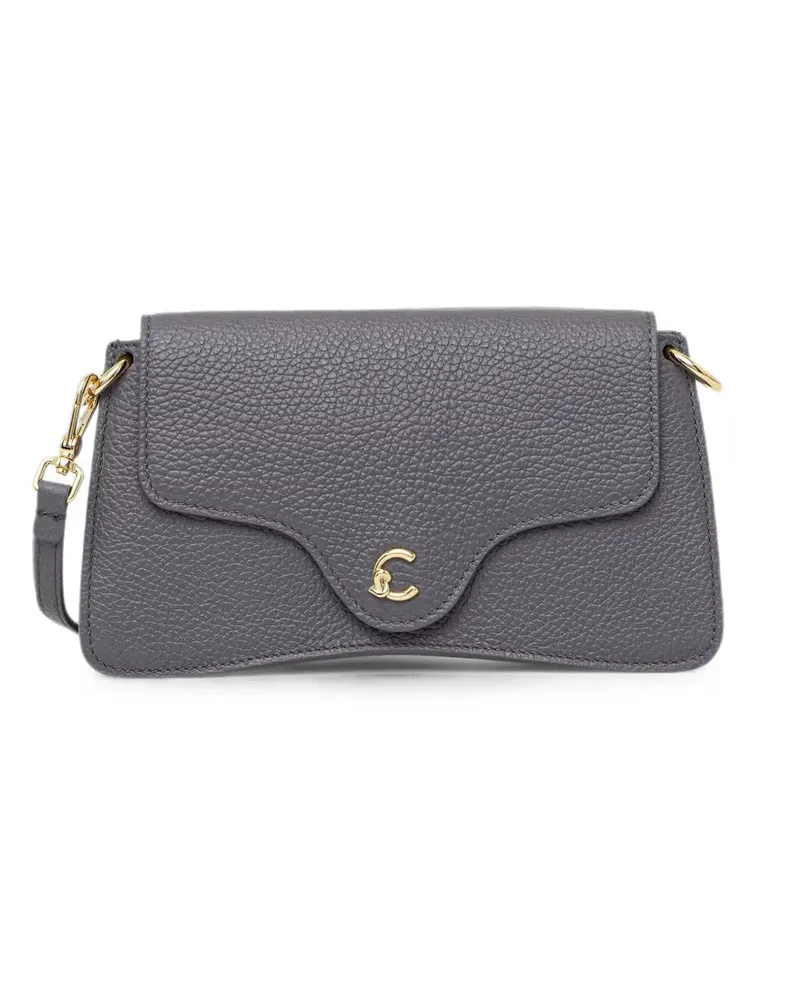 Coccinelle mini  C-Me grained leather shoulder bag - Grau Grau
